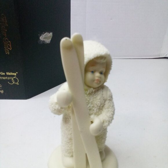 Department 56 Winter Tales Snowbabies Let's Go Skiing Figurine Christmas - Picture 2 of 13